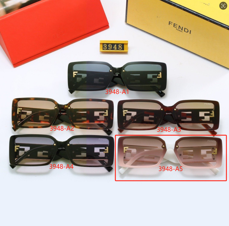 Fendi Eyewear 1924 square rimless sunglasses — 3948-A5