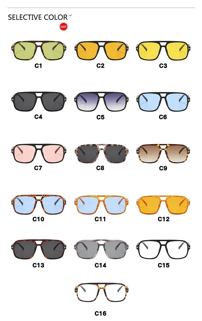 Design C4 Aviator-Style Sunglasses Black - 7