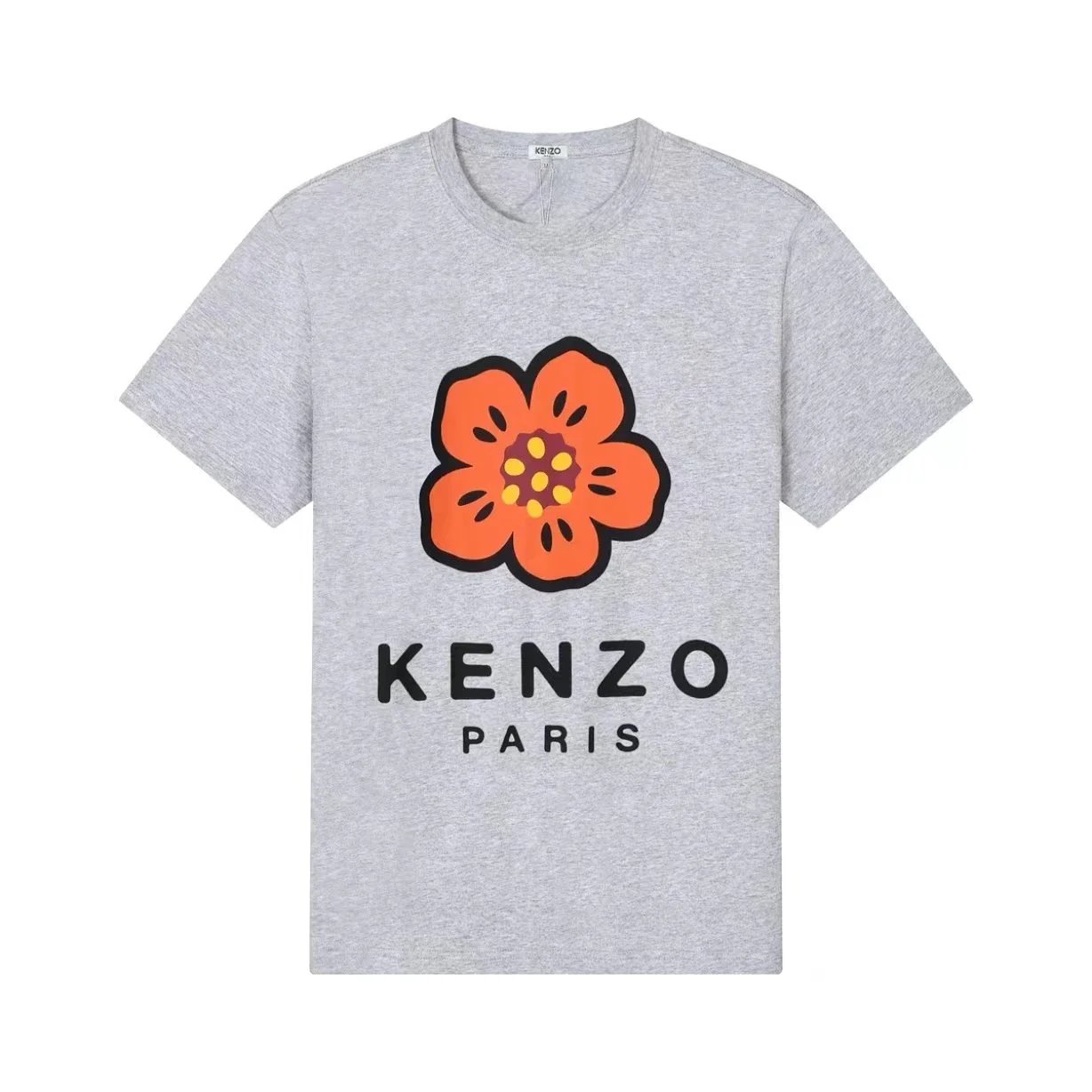 Kenzo Kenzo Paris Grey Flower Print T-Shirt Grey