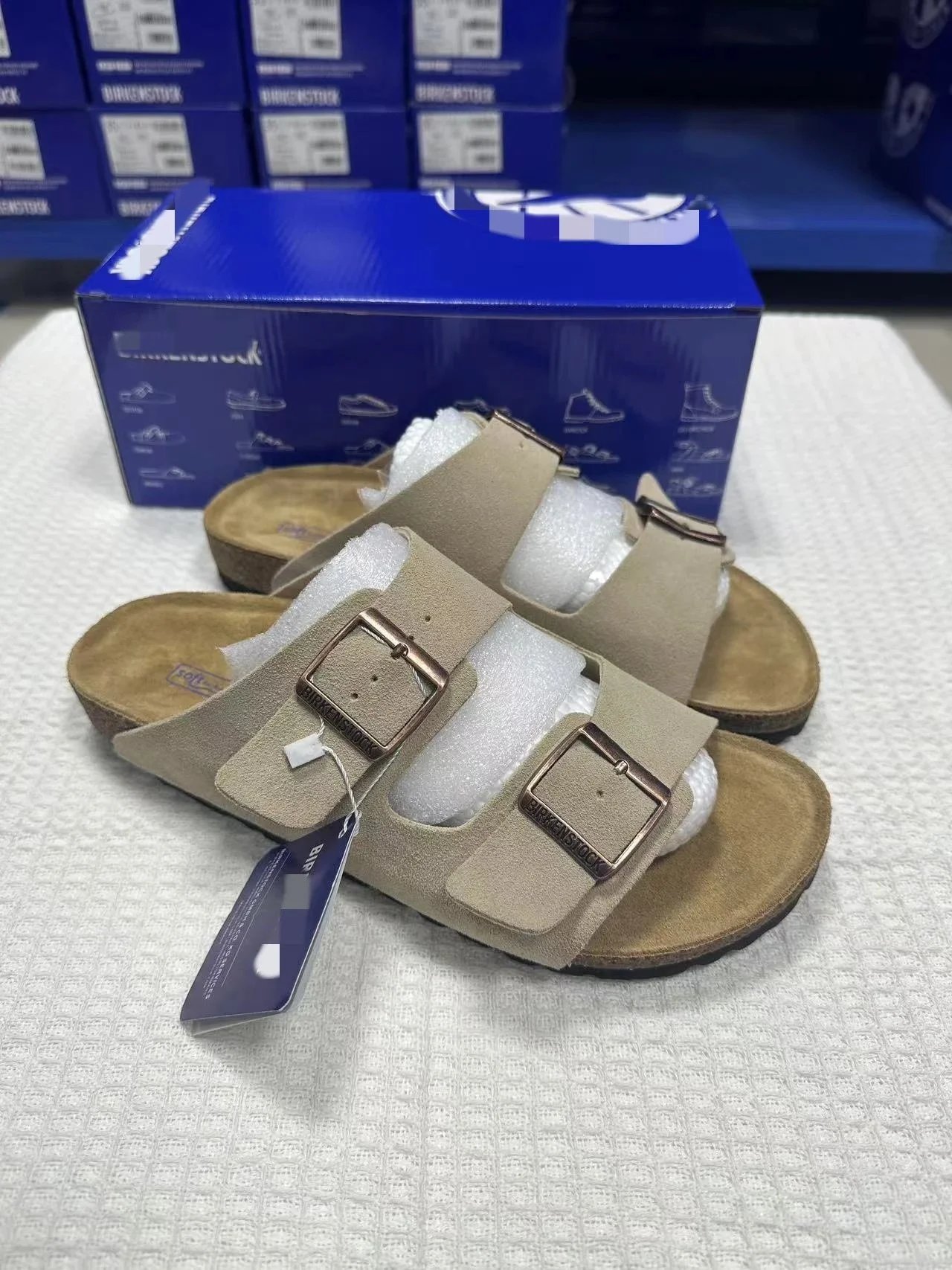 Birkenstock Birkenstock Arizona Sandals in Taupe Beige