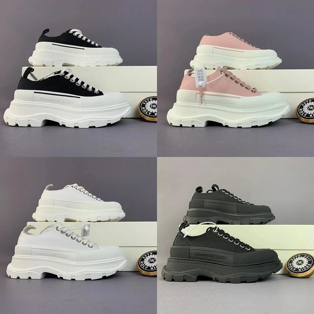 Alexander McQueen Oversized Sneakers Pink and White Chunky Sneakers product detail 2 in Litbuy spreadsheet finds
