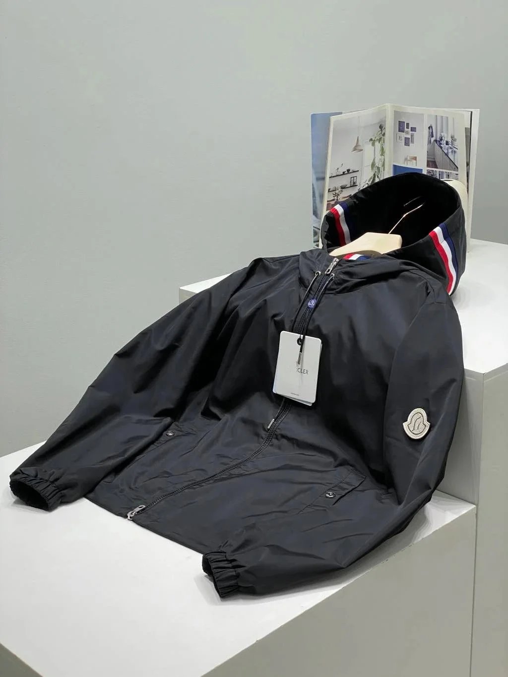 Striped Windproof Hooded Windbreaker photo 5
