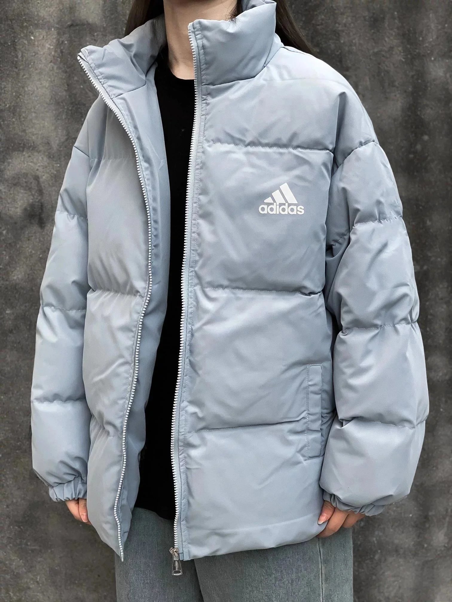 Adidas Adidas Puffer Jacket in Light Grey Grey