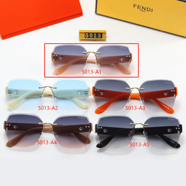 Fendi Eyewear 1924 square rimless sunglasses — 5013-A1