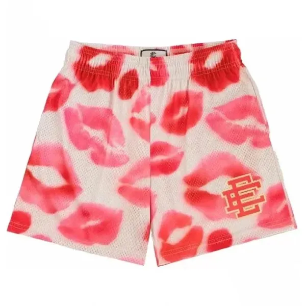 Gallery Dept. Lip Print Mesh Shorts Red Purple - 6