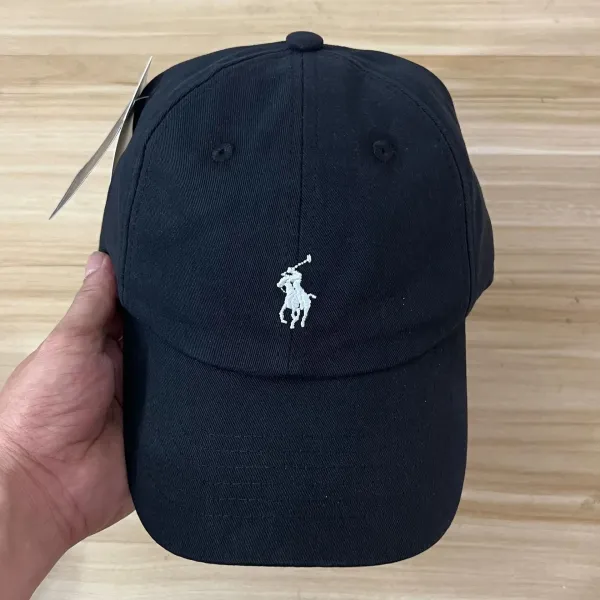 Ralph Lauren Polo Pony Black Baseball Cap - 10
