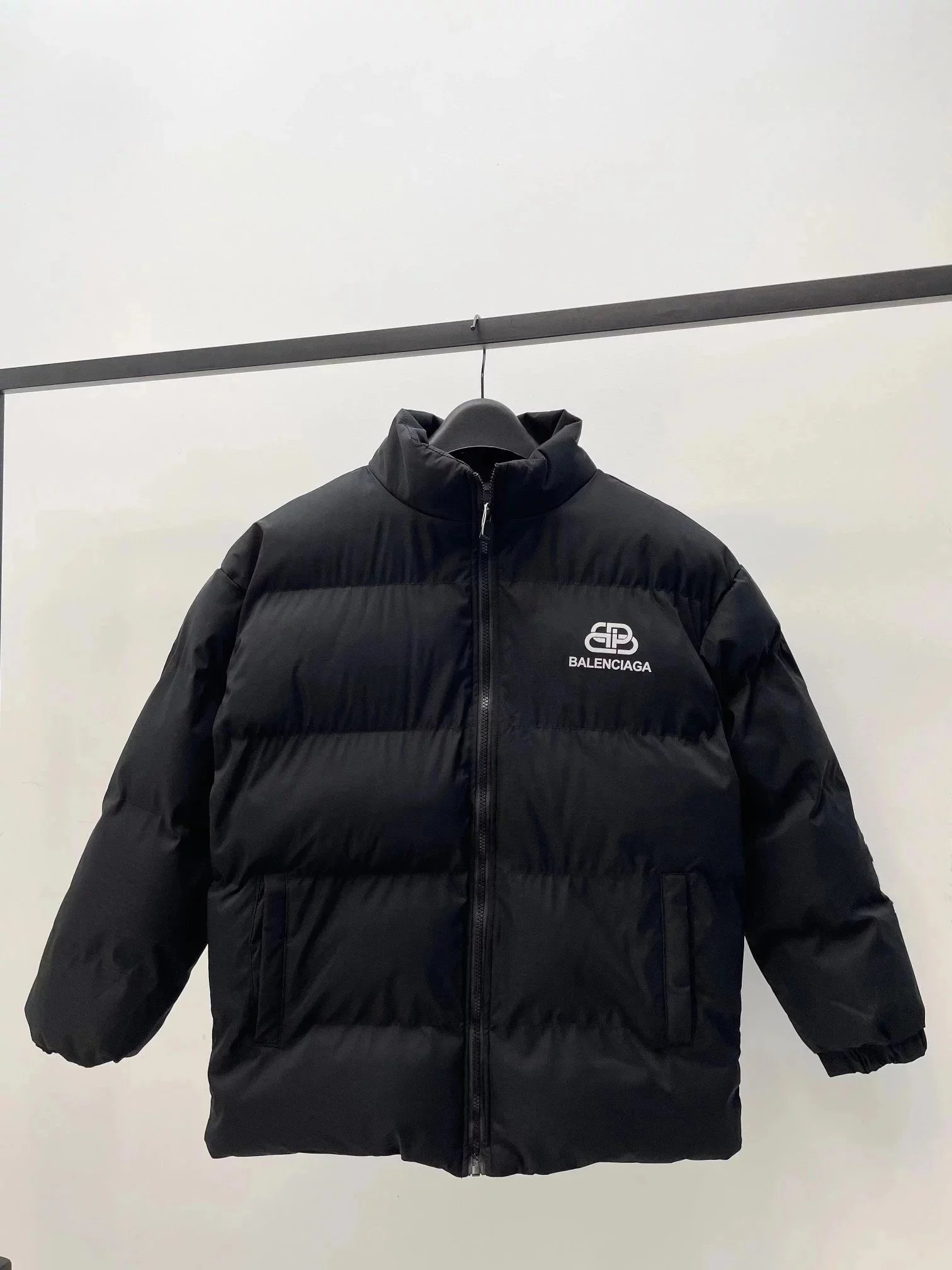 Balenciaga Down Jackets Stand-Collar Quilted Puffer Jacket — 24