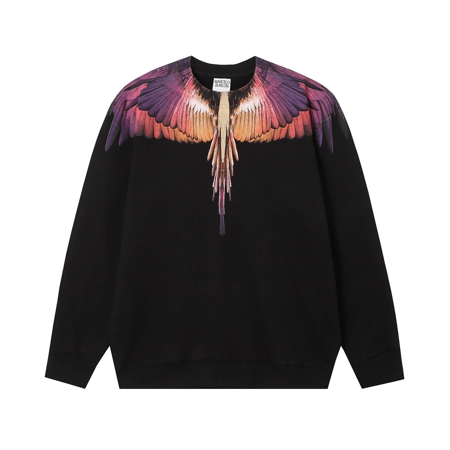Marcelo Burlon Marcelo Burlon Wings Graphic Black Sweatshirt Black