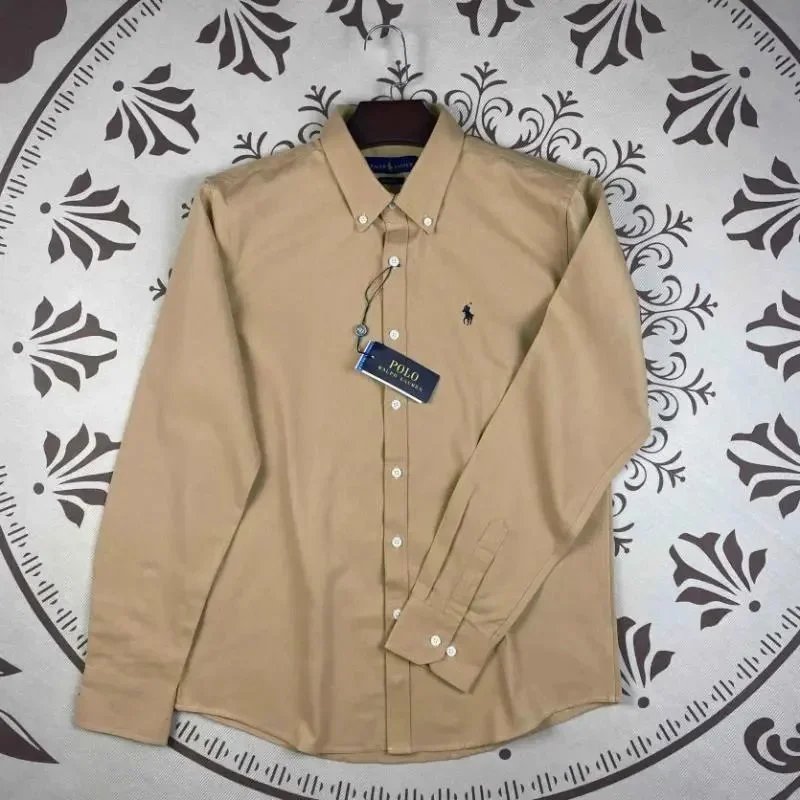Polo Ralph Lauren White Blue Charcoal Light Gray Button-Down Shirt