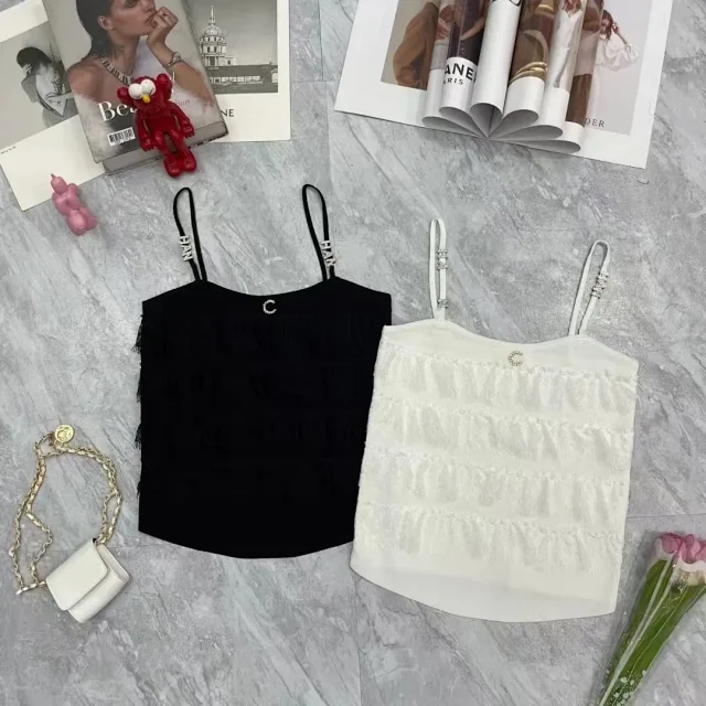 Unbranded Vests Spaghetti-Strap Fringe Camisole Top product detail image 1