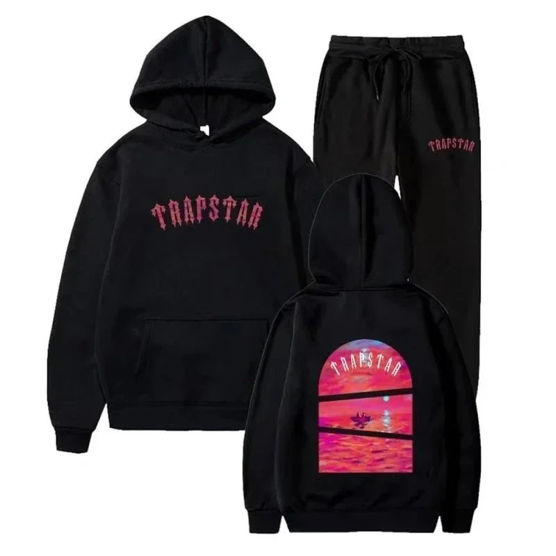 Trapstar Jackets Zip-Up Windbreaker with Red Appliqué Details — 26