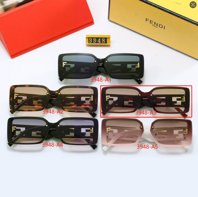 Fendi Eyewear 1924 square rimless sunglasses — 3948-A3