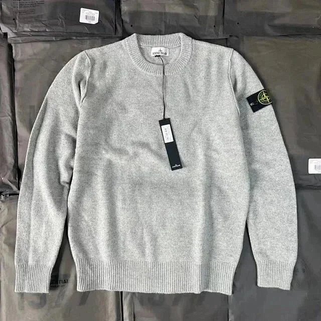 Stone Island Crew Neck Knit Sweater Army Green Sweater product detail 7 in Litbuy spreadsheet finds