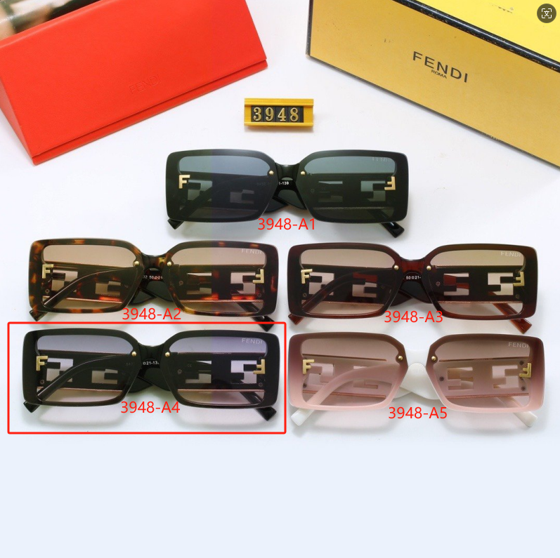 Fendi Eyewear 1924 square rimless sunglasses — 3948-A4