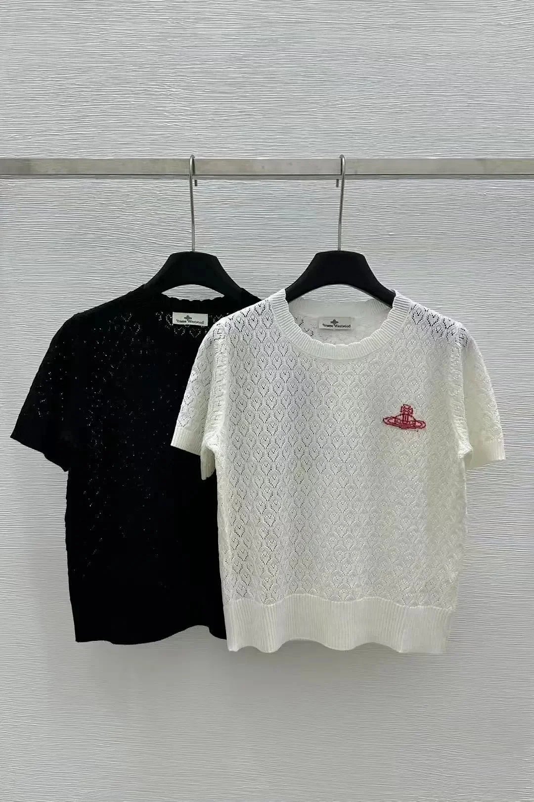 Vivienne Westwood Orb Embroidered Knit T-Shirt Black product detail 2 in Litbuy spreadsheet finds