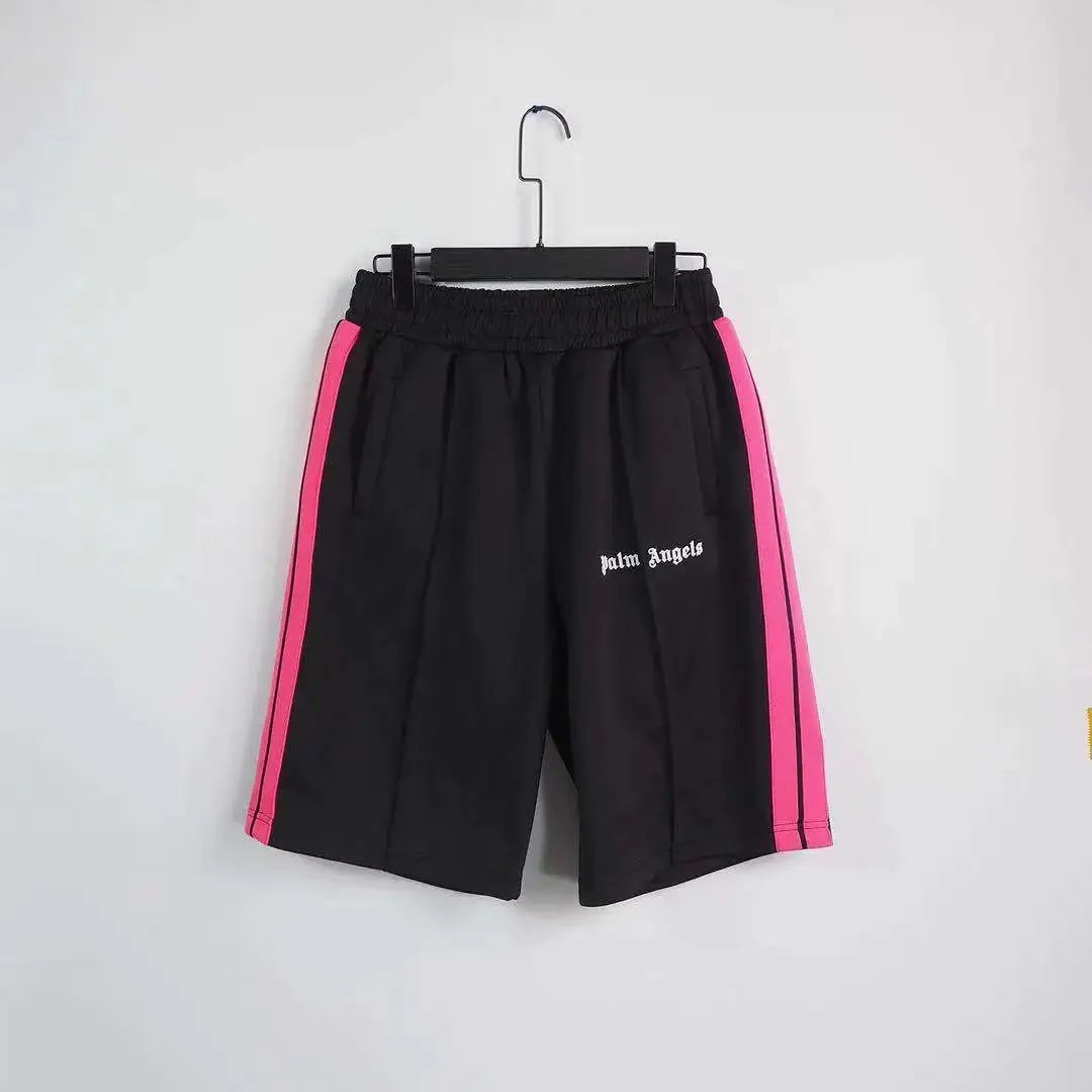 Palm Angels Logo Print Gray Casual Shorts