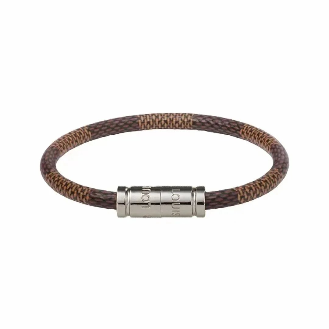 Louis Vuitton Multicolor Braided Leather Cuff Bracelet Set