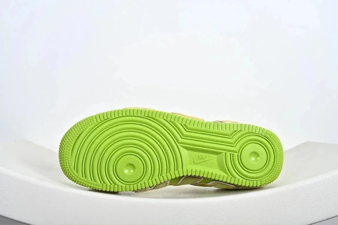 Nike Air Force 1 Lime Green Bold Letter Sneakers