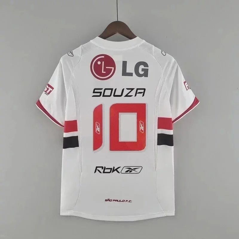 Reebok São Paulo FC Reebok Home Jersey - White with Red and Black Accents White