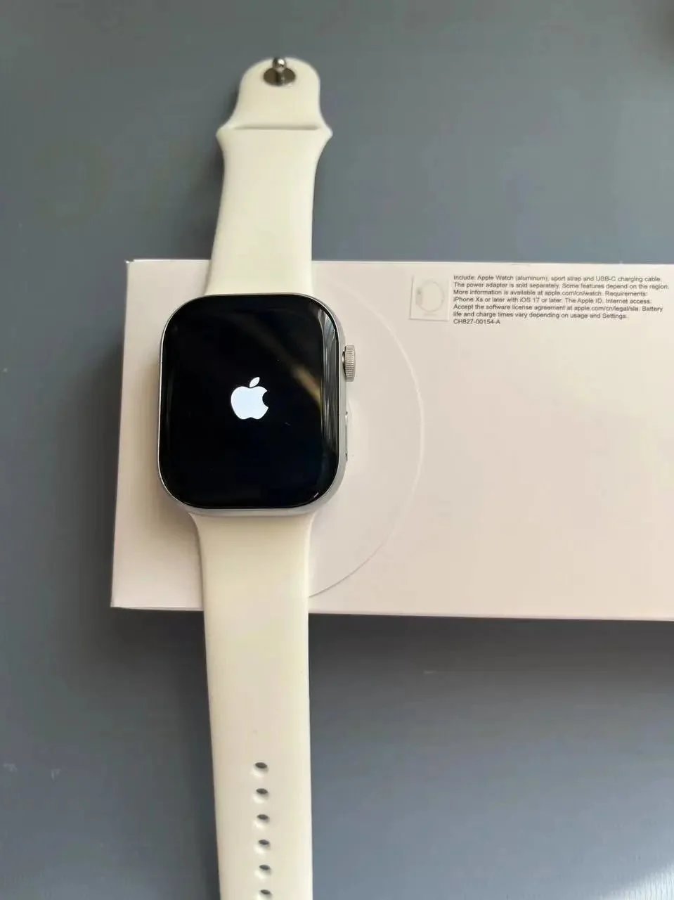 Apple Watch Series 8 with White Sport Band White