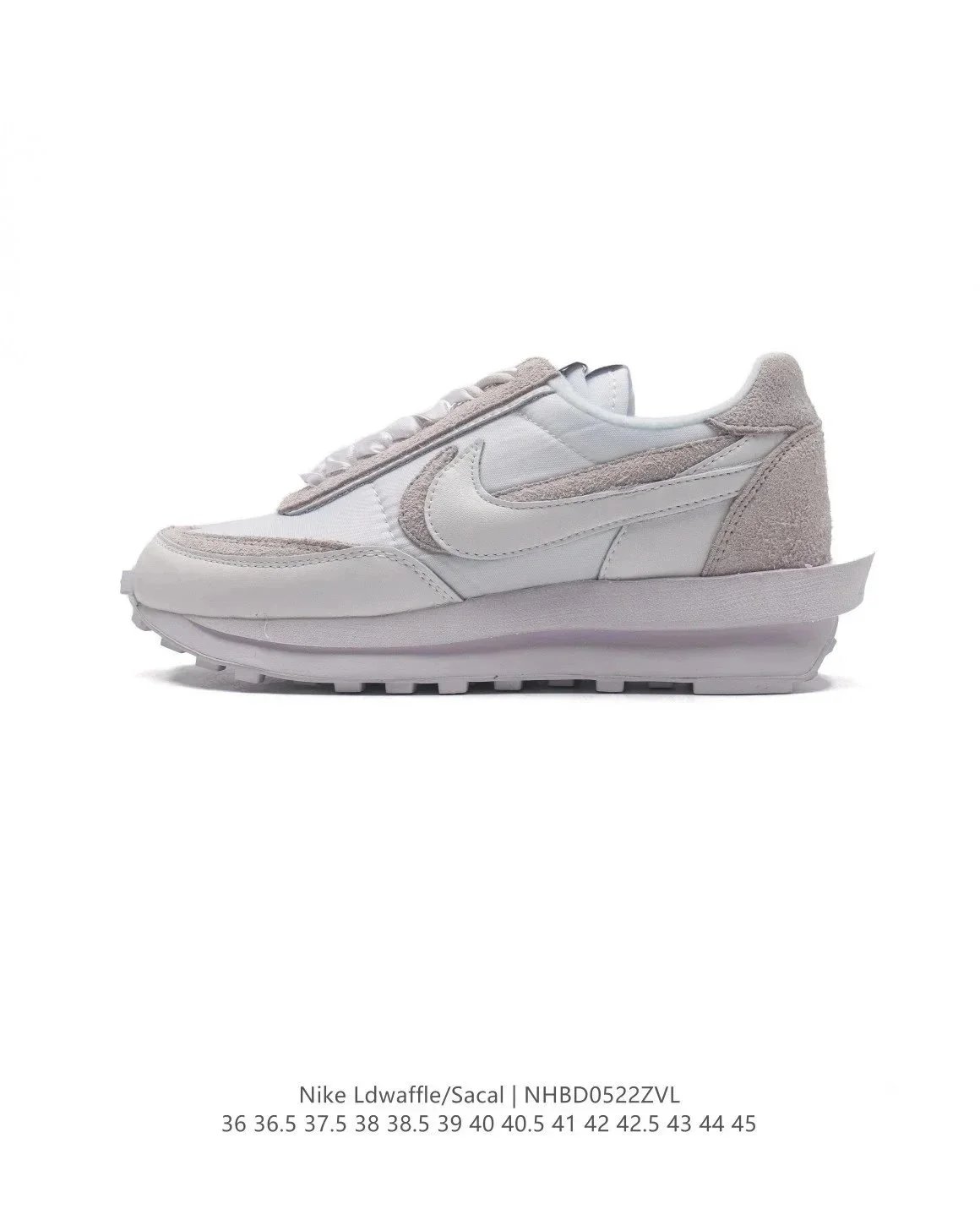 Nike x Fragment Design x Sacai LDWaffle Navy Sneakers - 4