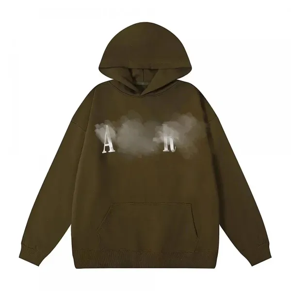Off-White AR Smoke Print Hoodie Army Green - 1