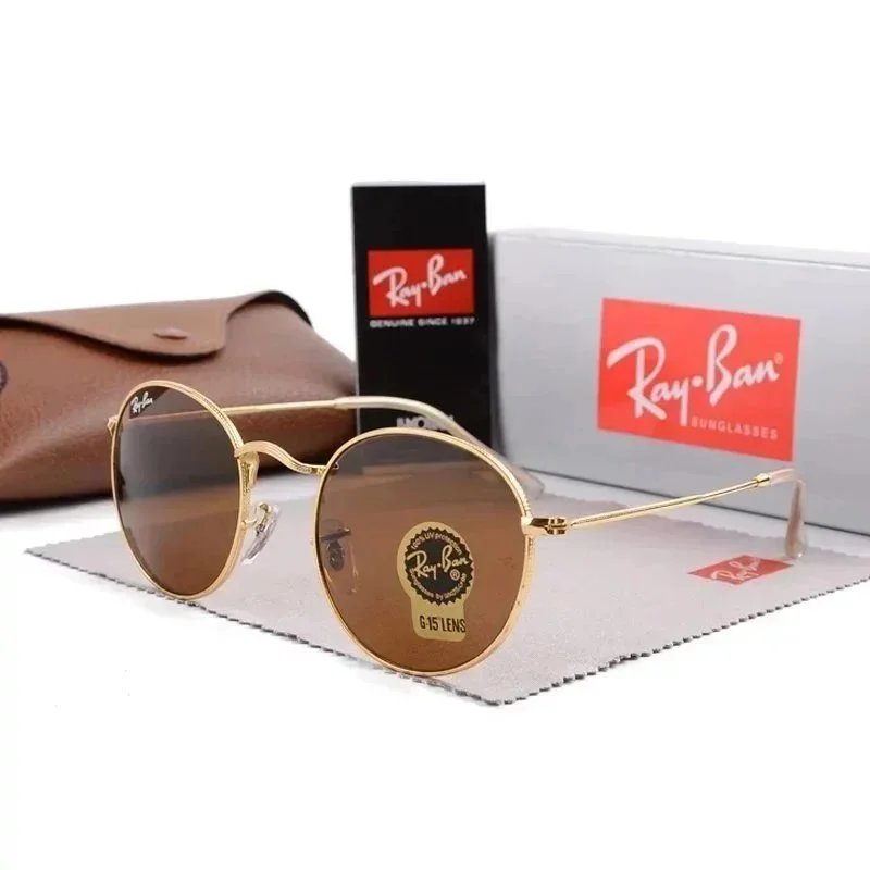 Ray-Ban Ray-Ban Round Sunglasses with Gradient Lenses Gold
