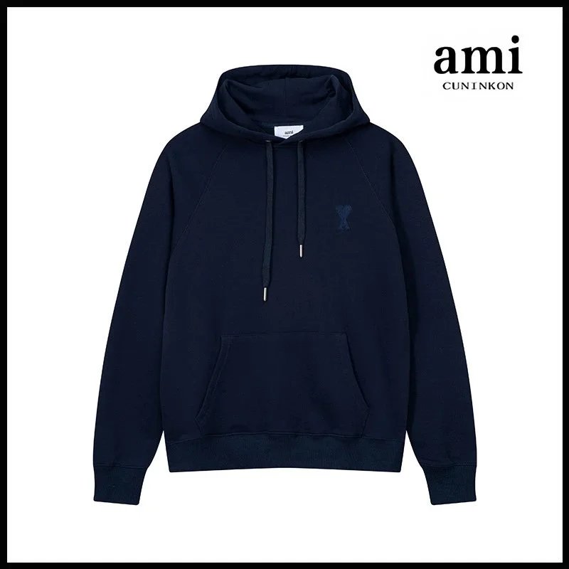 Ami Cuninkon AMI CUNINKON Navy Blue Hoodie Sweatshirt Navy