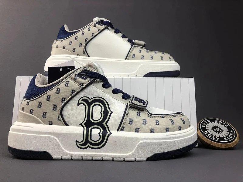 Holy Kicks x Boston Red Sox Logo Sneakers White Navy