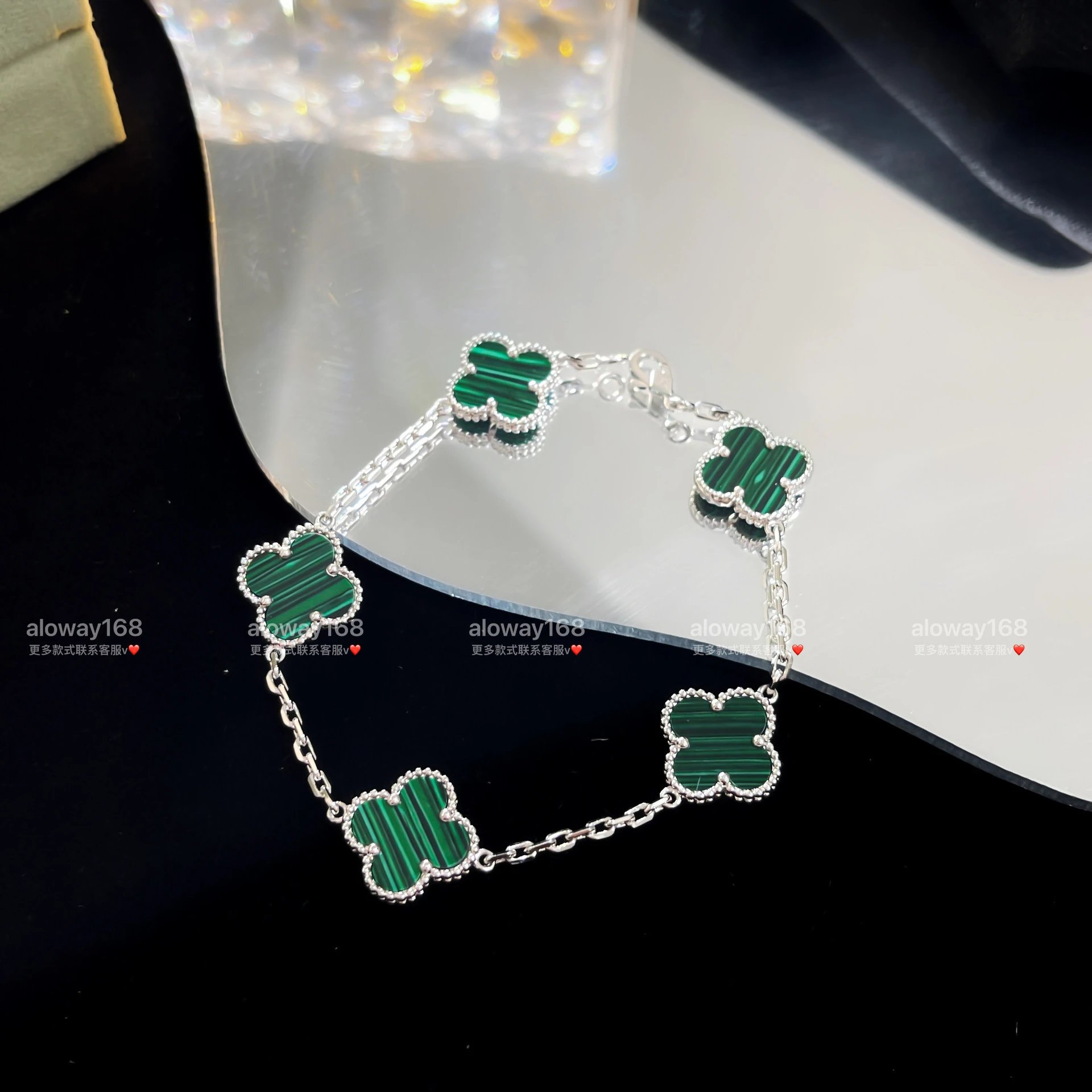 White Gold Malachite (No Diamonds)