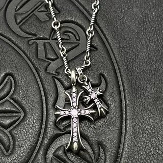 Chrome Hearts Cross Pendant Necklace Silver Jewelry - 1