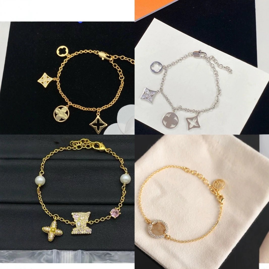Popular hollow letter flower bracelet, exquisite and versatile, fashionable and simple, with multiple flowers