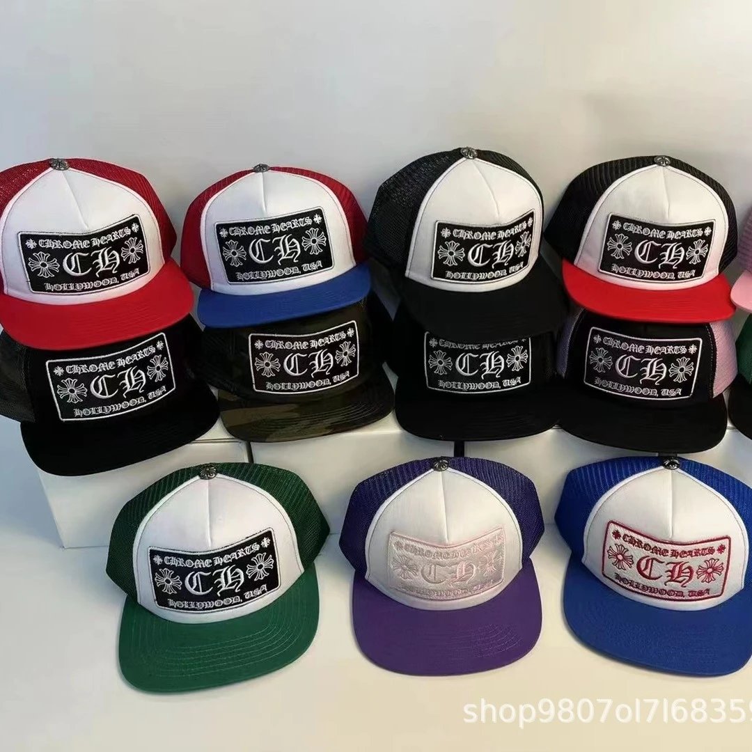 Chrome hearts American trendy brand new couple summer trucker cap sun hat in stock wholesale