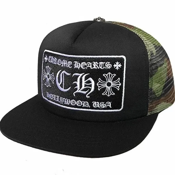 Chrome Hearts Logo Patch Trucker Hat Black/Camo - 1