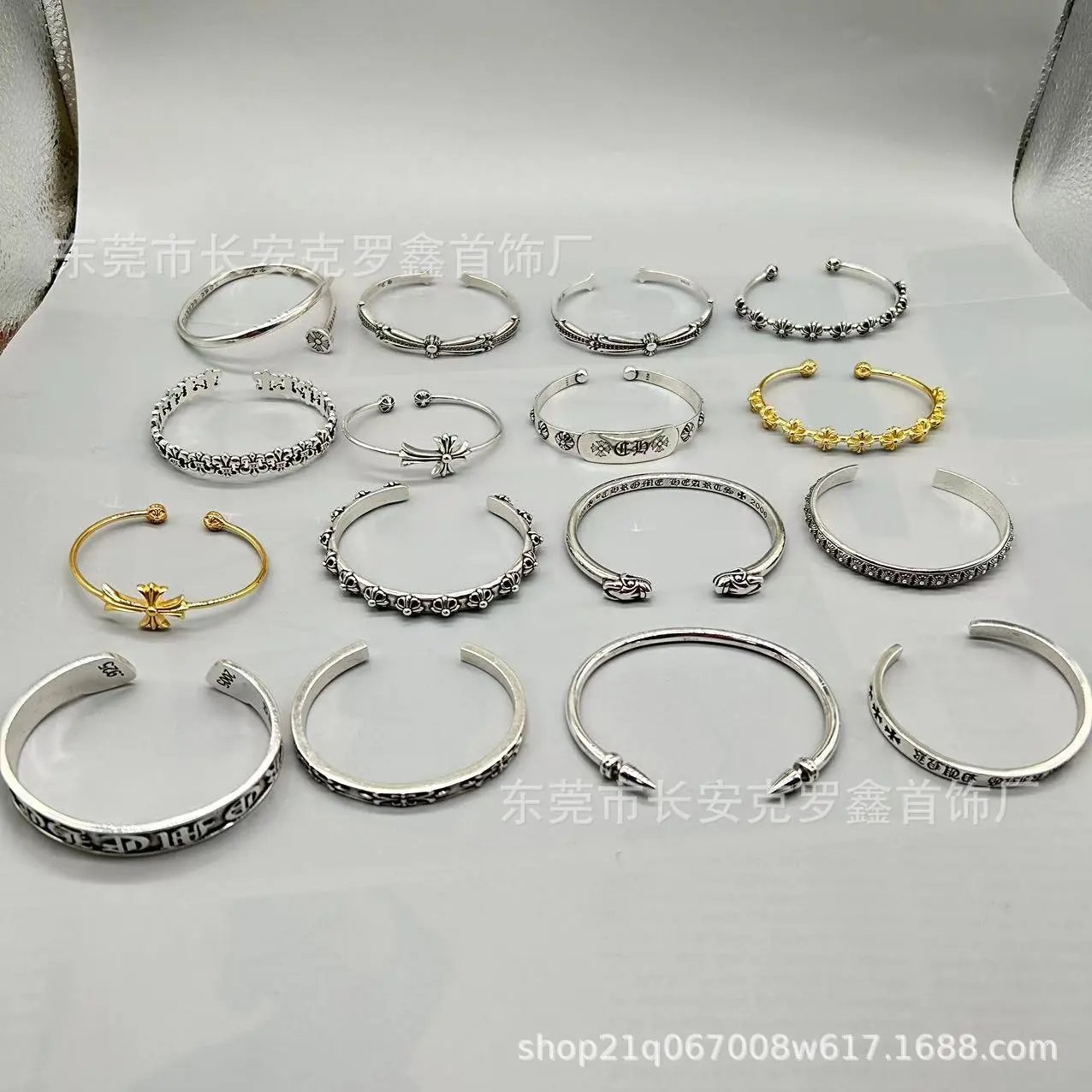 Design Engraved Script Cuff Bracelet Silver Jewelry - 2