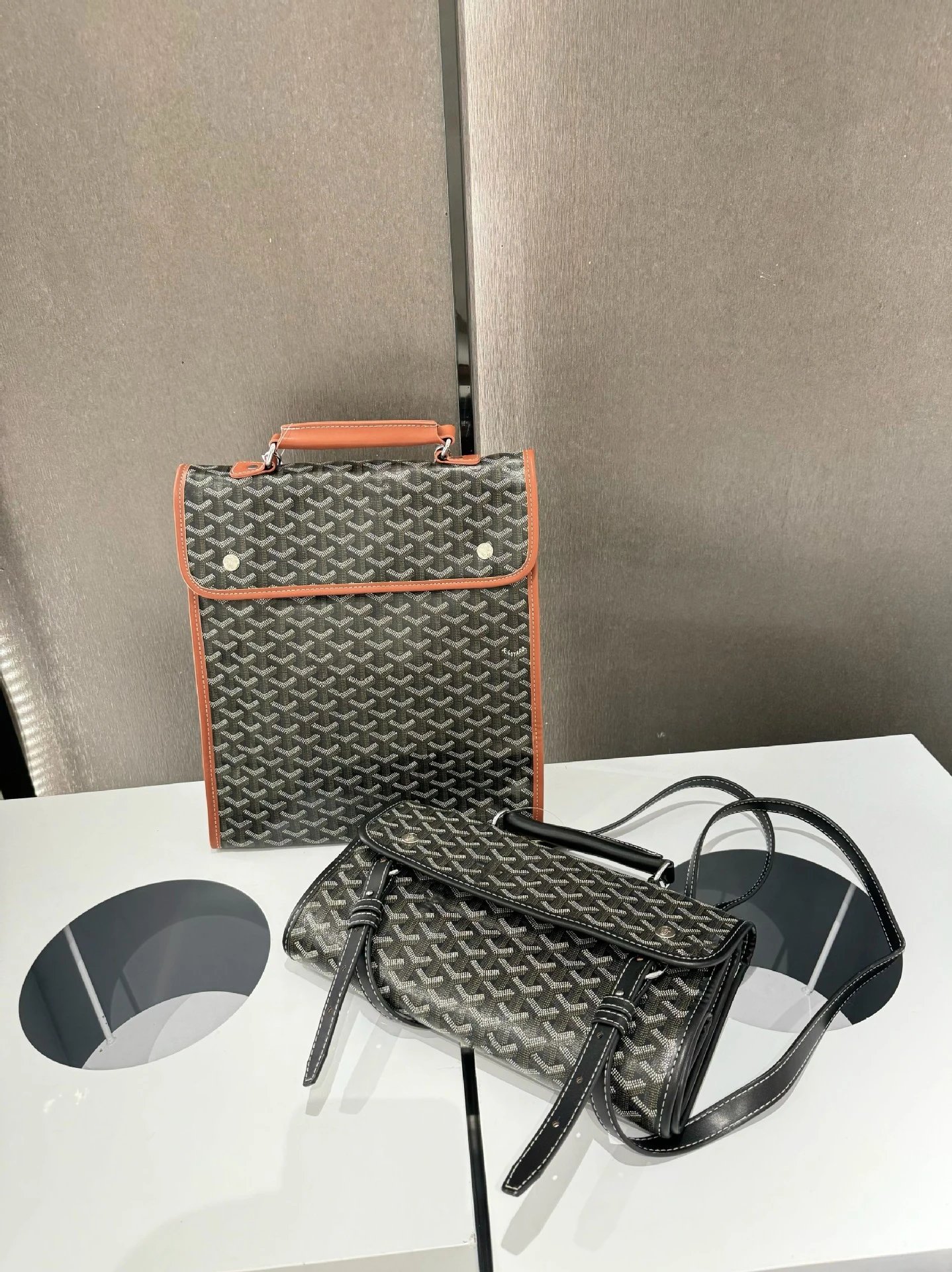 Goyard Saint Louis PM Gray Monogram Messenger Bag - 17