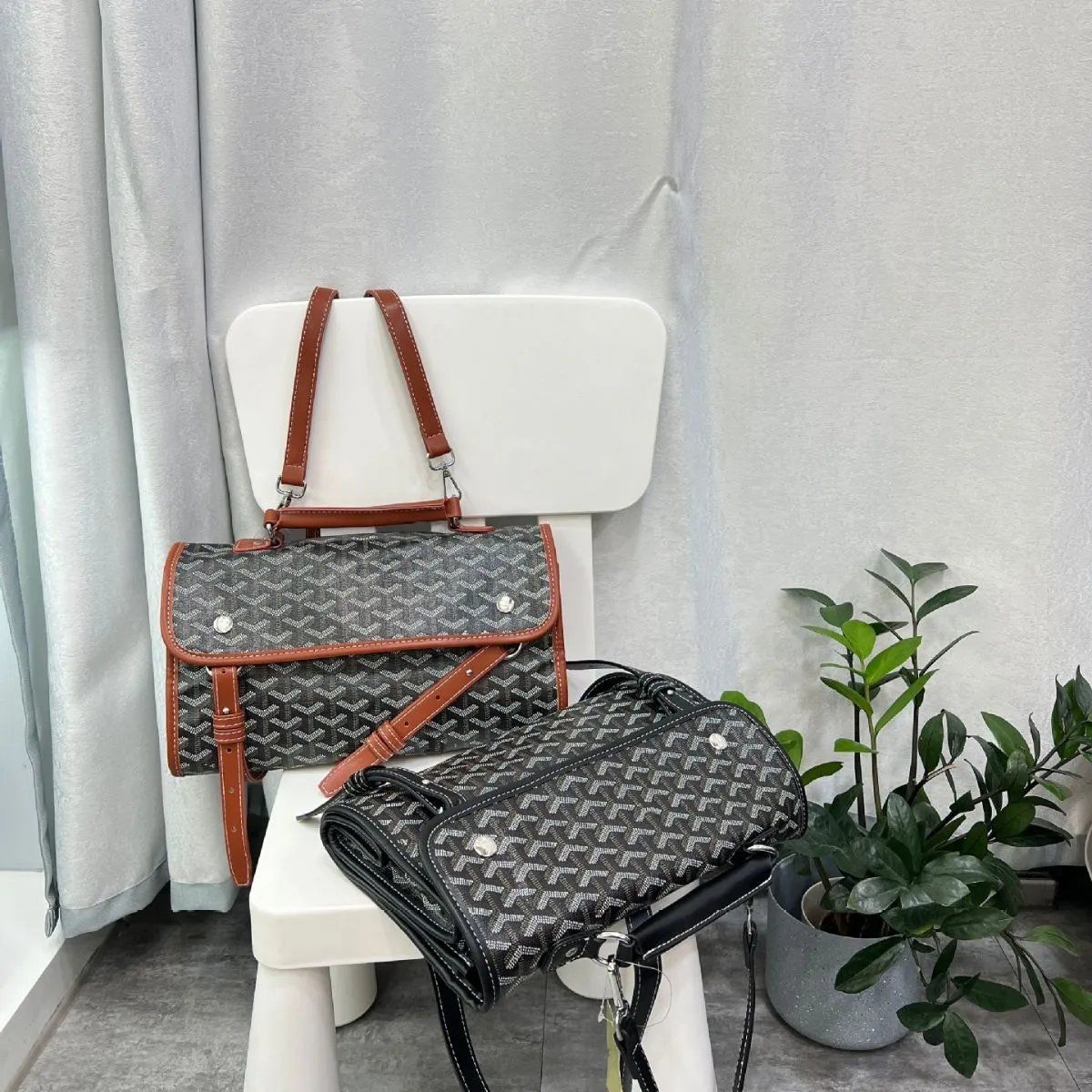 Goyard Saint Louis PM Gray Monogram Messenger Bag - 26