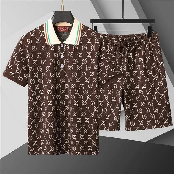 Gucci GG Monogram Print Swim Trunks Black Shorts - 15