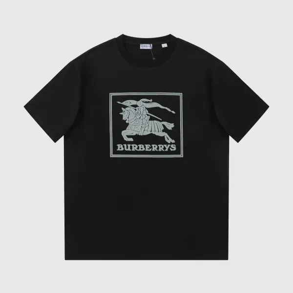 Burberry Knight Print Black T-Shirt - 1