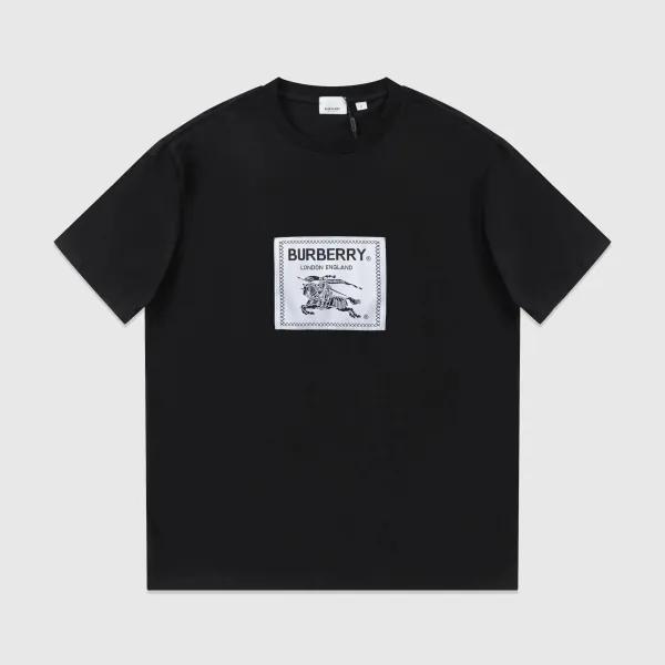 Burberry Equestrian Knight Patch T-Shirt Black - 1