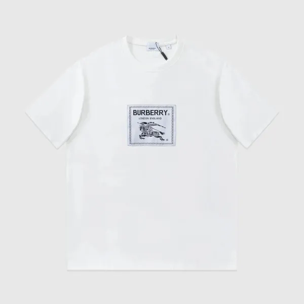 Burberry Equestrian Knight Patch T-Shirt White - 1