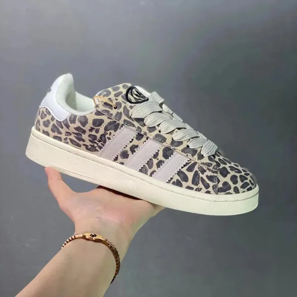 Adidas Originals Campus Leopard Print Beige Sneakers - 1