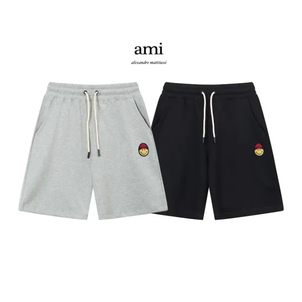 Ami Alexandre Mattiussi Smiley Patch Black Sweatshorts - 5