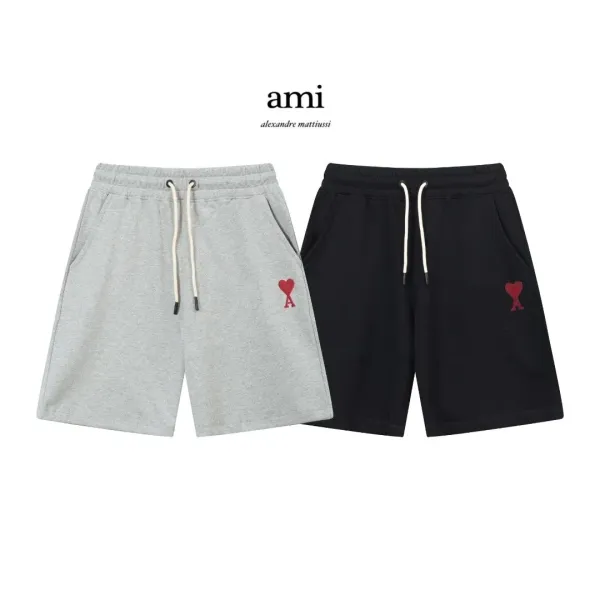 Ami Alexandre Mattiussi Smiley Patch Black Sweatshorts - 6