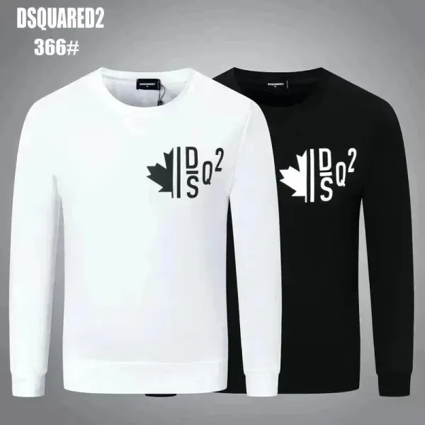 Dsquared2 DSQ2 Logo Crewneck Sweater White and Black - 1