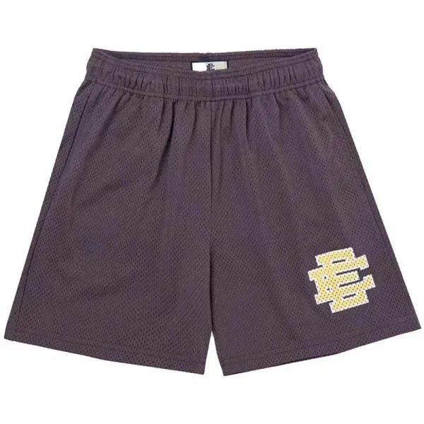 Kith Mesh Shorts Navy with Lime Green Logo - 14