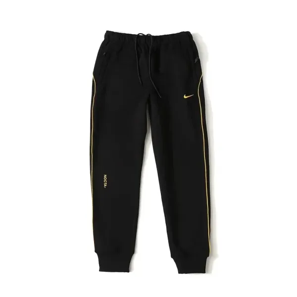 Nike NOCTA Track Pants Black with Gold Trim Sweatpants - 1