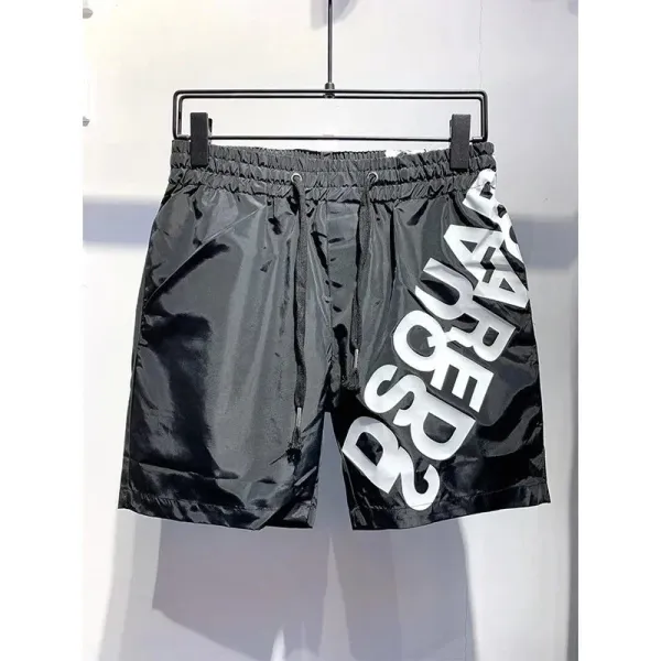 Off-White Diagonal Logo Print White Swim Shorts - 6