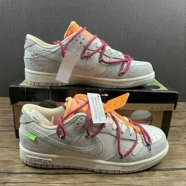Nike x Off-White Dunk Low Industrial Gray Sneakers - 1