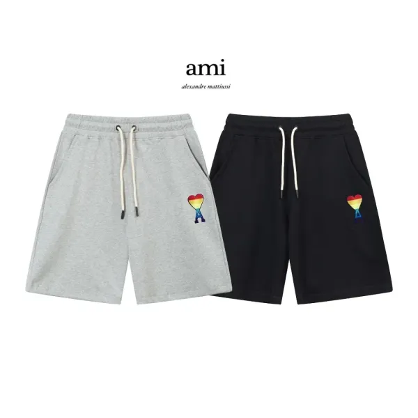 Ami Alexandre Mattiussi Smiley Patch Black Sweatshorts - 4